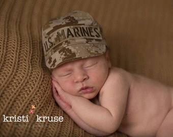 MARINE Baby Military Caps, Marine Baby, Marine Hat, Military Baby, USMC Inspired