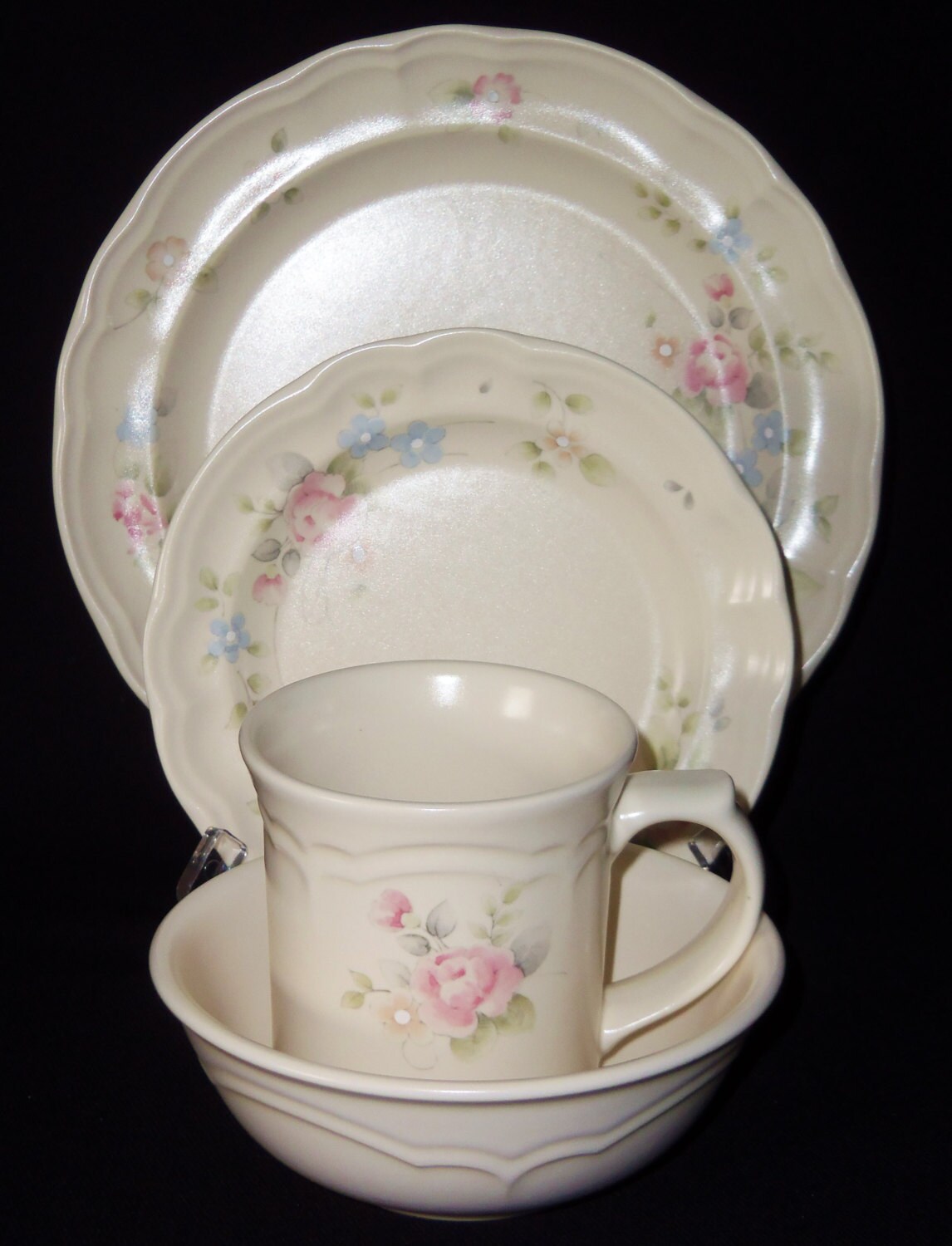 Vintage Pfaltzgraff Tea Rose Service for 7 by BeautyEverlasting