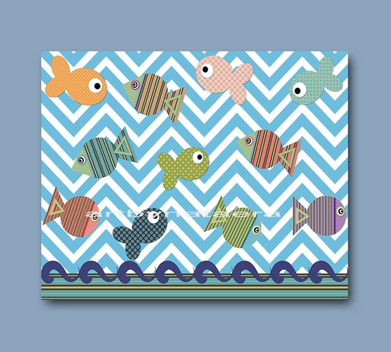 Kids Wall Decor Nursery Art Print Childrens Wall by artbynataera