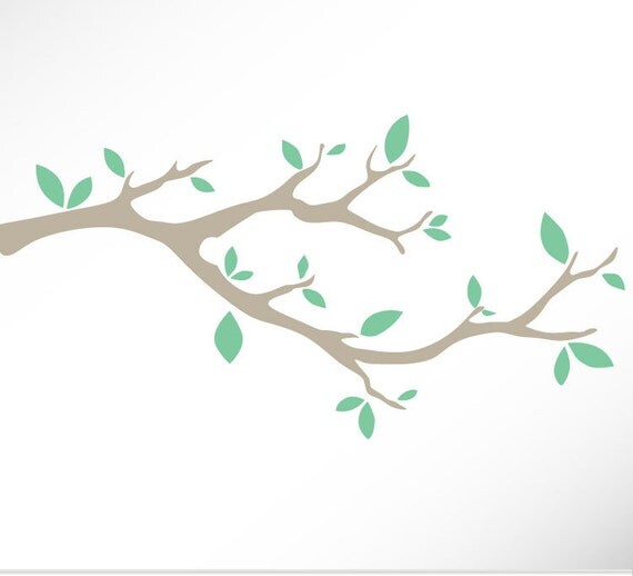 Tree Branch Vinyl Wall Decal Sticker Leaves Modern