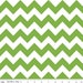 1 yard Riley Blake Green MEDIUM Chevron - Green / White Zig Zag - 1 yd