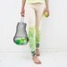 Live green - beige leggings with lime green print