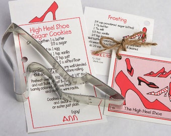 High Heel Shoe Cookie Cutter - Tin Cookie Cutters  recipe card Gift ...