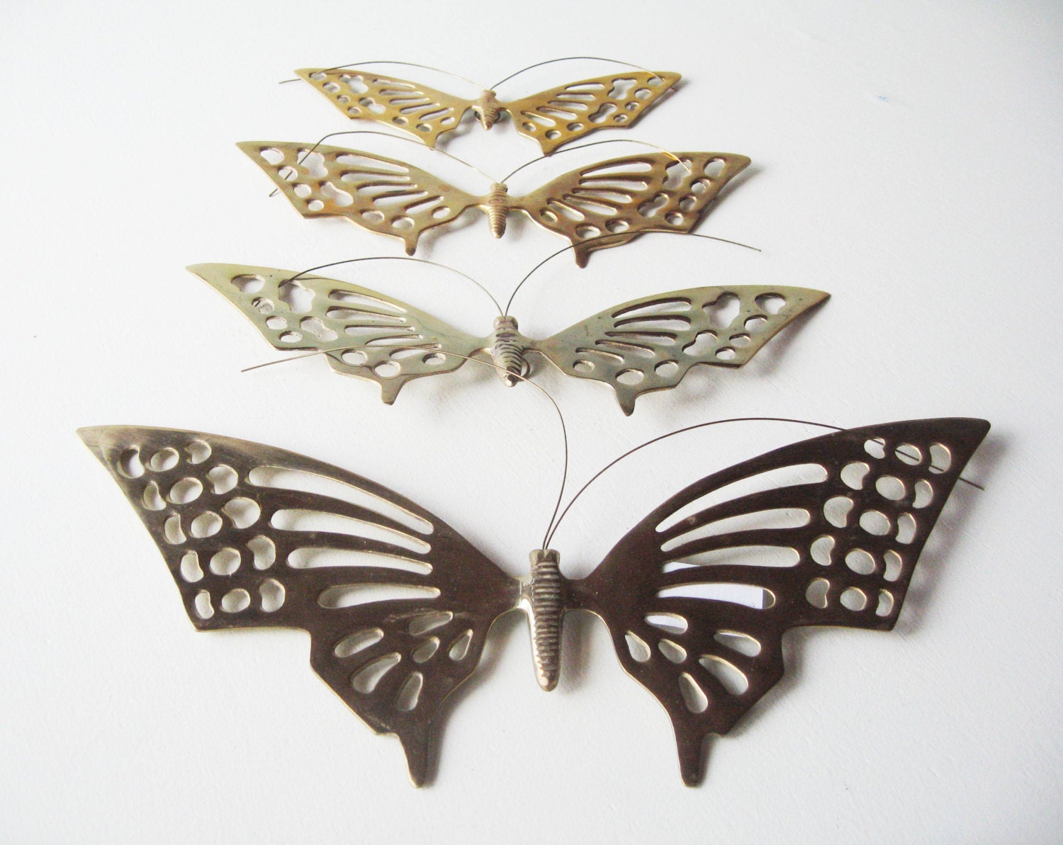 Brass Butterfly Wall Art Wall Hangings Brass Butterflies