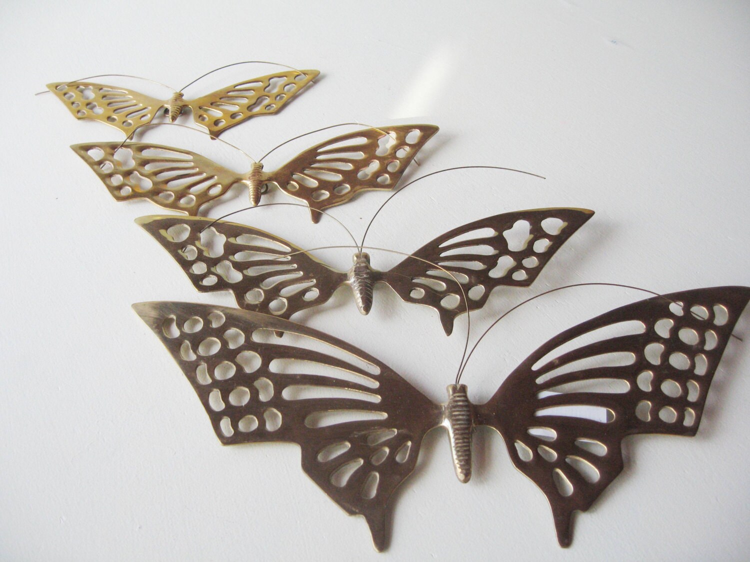 Brass Butterfly Wall Art Wall Hangings Brass Butterflies