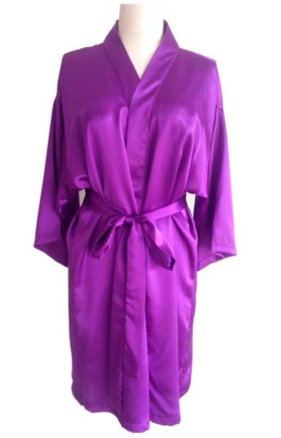 Sale Purple Satin Robe Kimono robe Robe for women getting