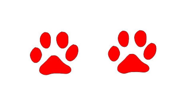 items similar to dog paw print stencils reusable set of 2 dog cat lover