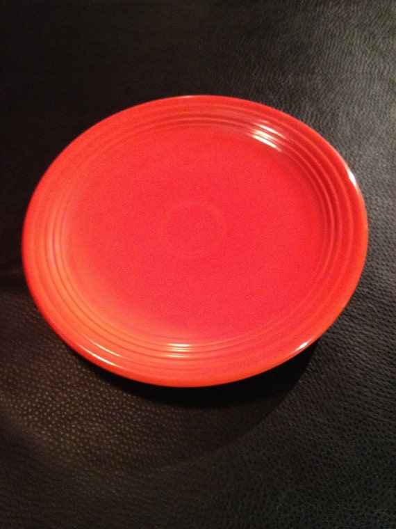 Original unmarked radioactive red Fiestaware 12 chop