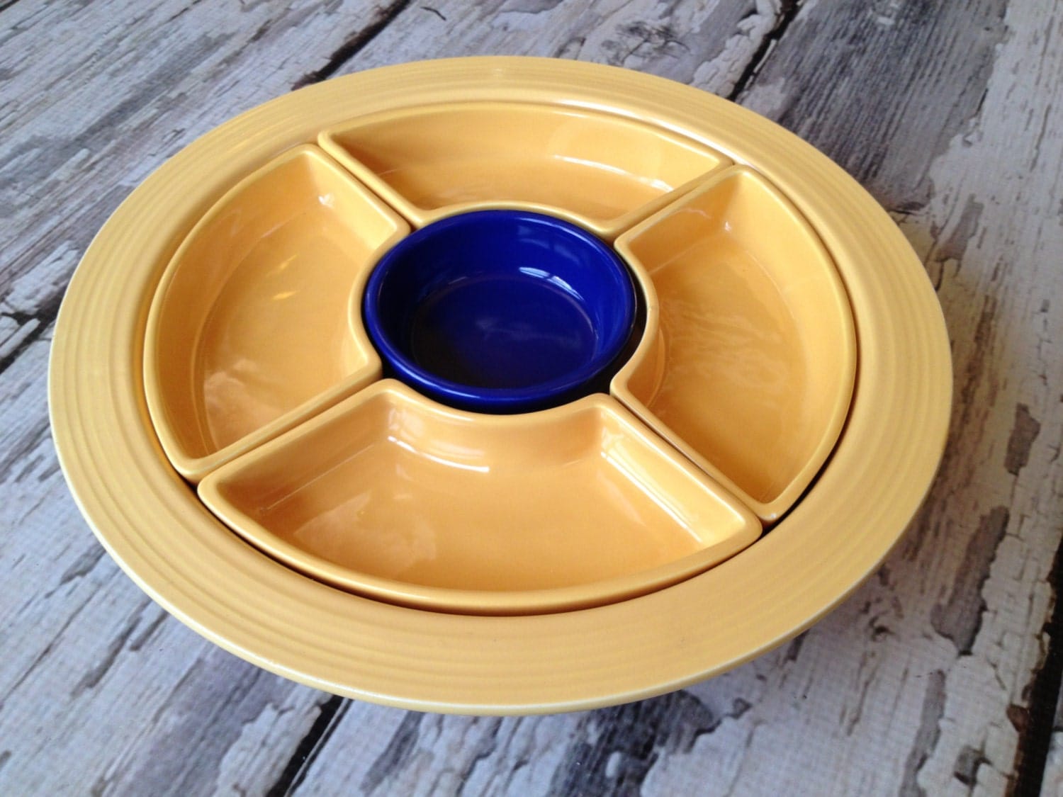 Vintage original Fiestaware relish tray
