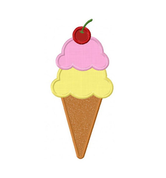 Instant Download Ice cream Applique Machine Embroidery Design