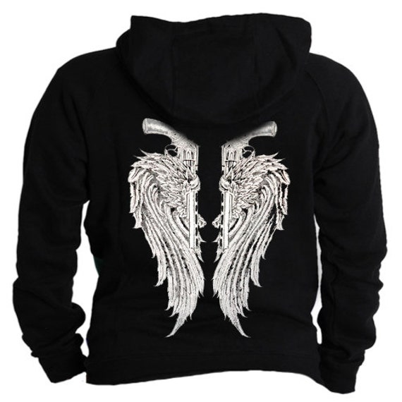 Adult Hoodie / Angel Wings with Guns