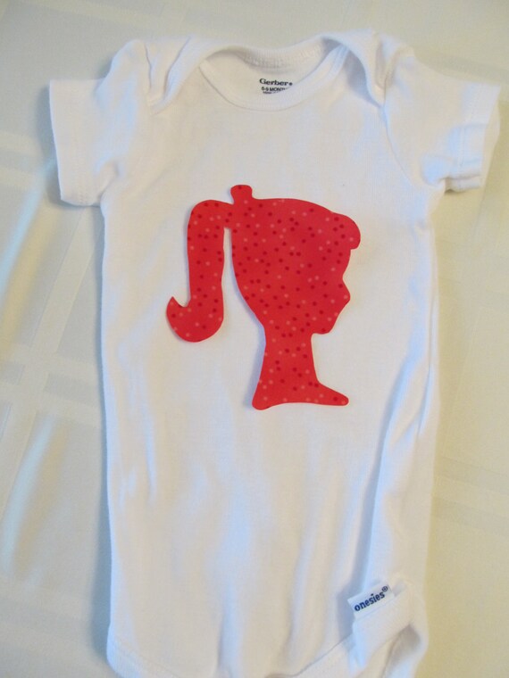 Girl's Head Silhouette appliqué for baby tees, kids tees, or home decor Il_570xn