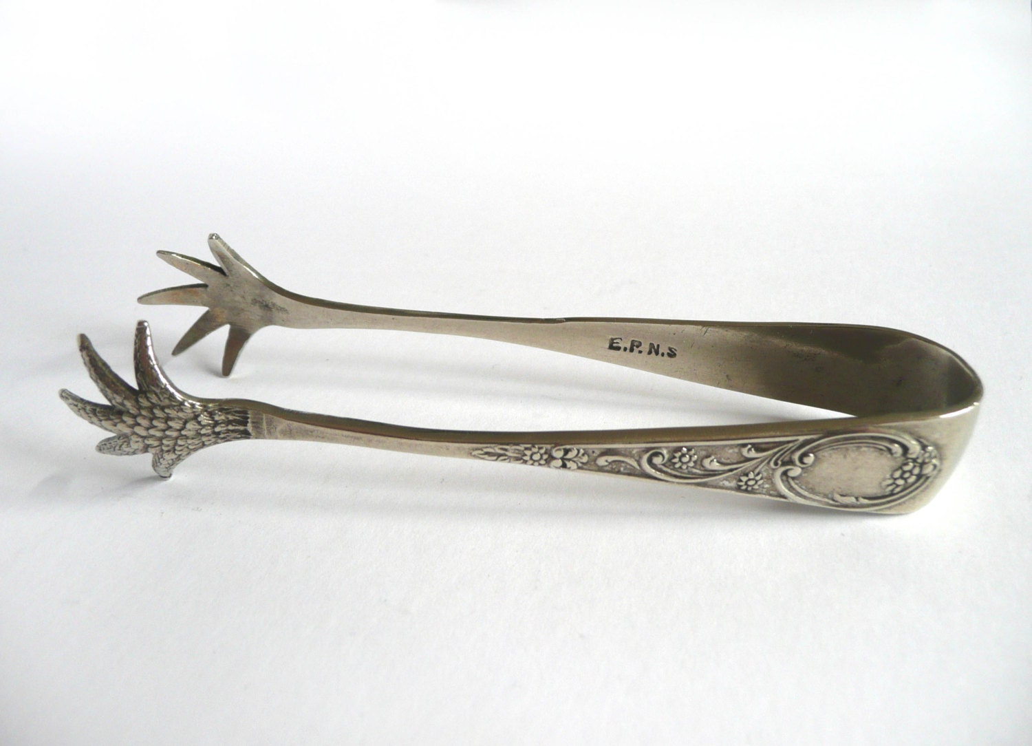 Vintage sugar tongs silver plated sugar tongs