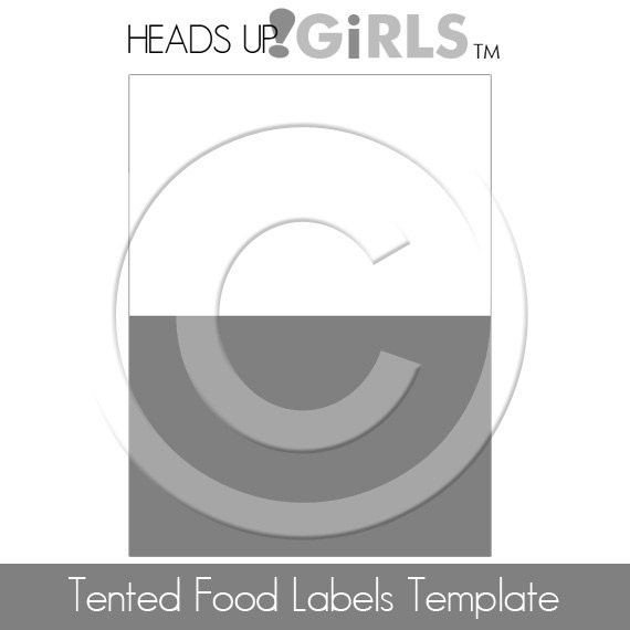 Foldable Tented Food Table Labels Template By HeadsUpGirlsGraphics