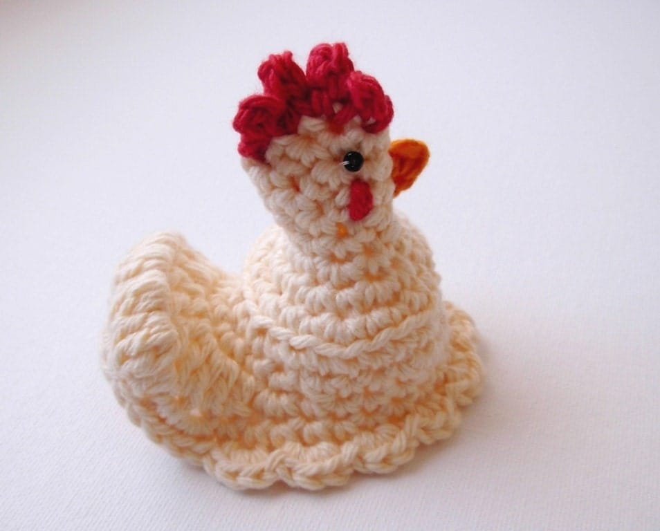 Crochet Egg Warmer PDF Pattern DYI Hen Chicken Pattern Easter