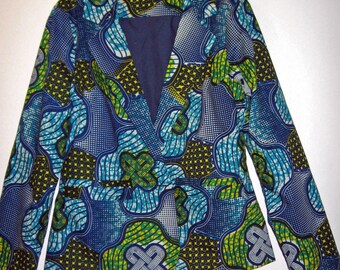 African Wax Print Peplum Jacket Also available in by buythedress