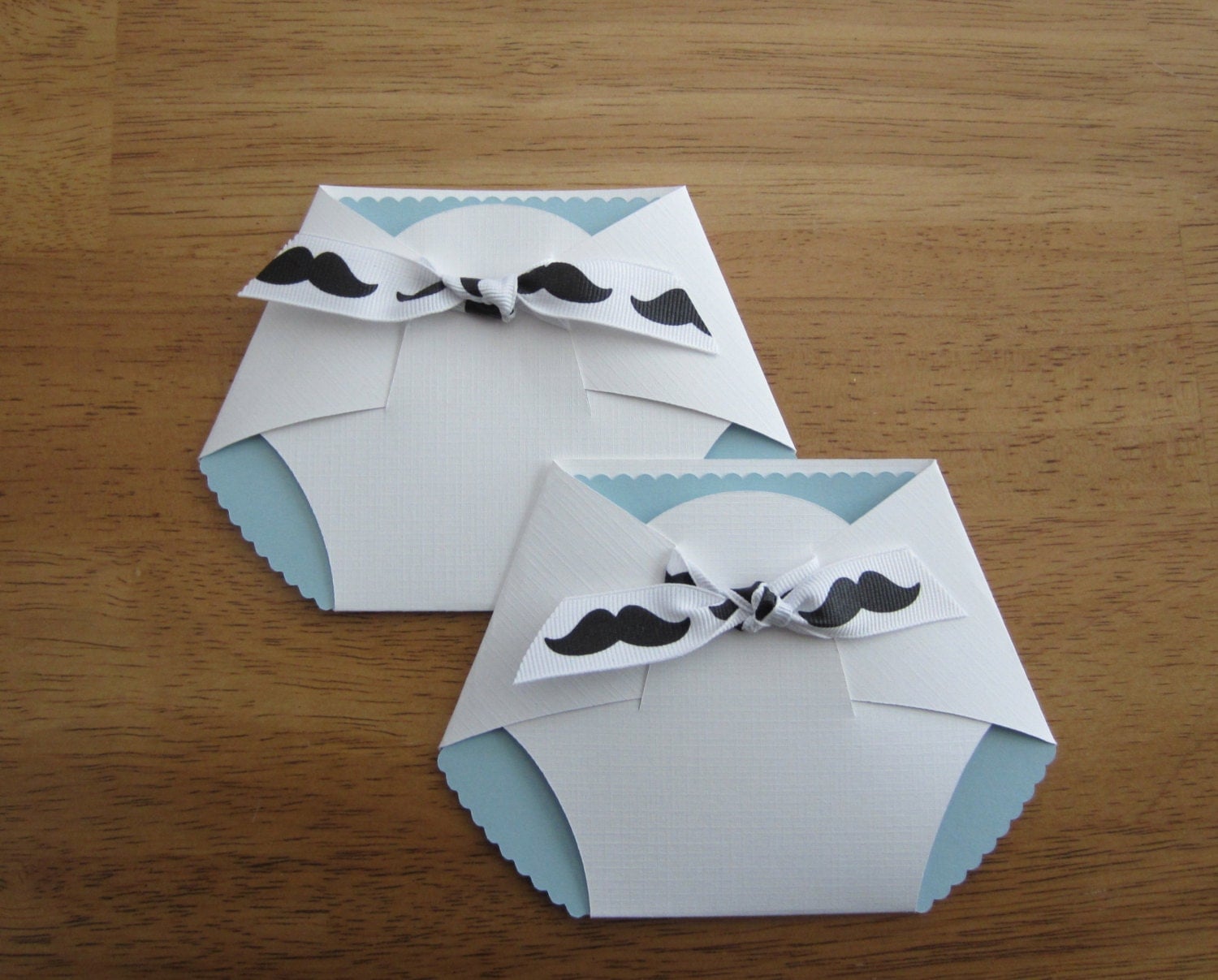 Handmade Baby Shower Invitation Diaper Shape by YesYouAreInvited