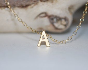 Items similar to Initial necklace, Gold Personalised Initial Necklace ...