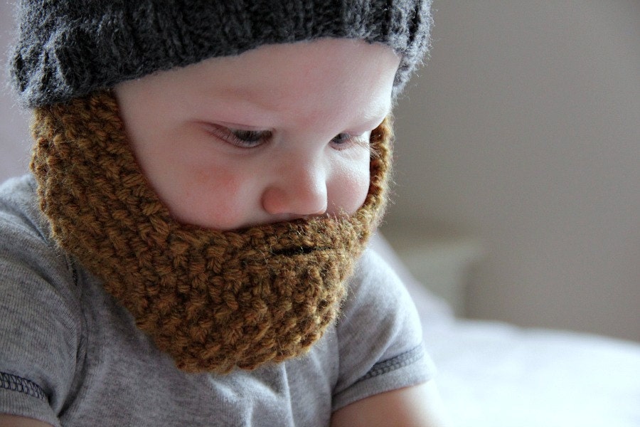 Alison Bearded Baby Beanie Detachable Beard Babies Alison Bearded Baby Beanie Detachable Beard Babies