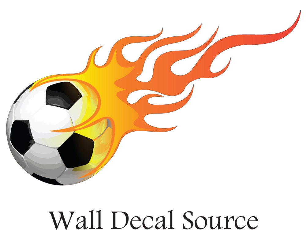 Soccer Wall Decal Fireball Fireball Sticker