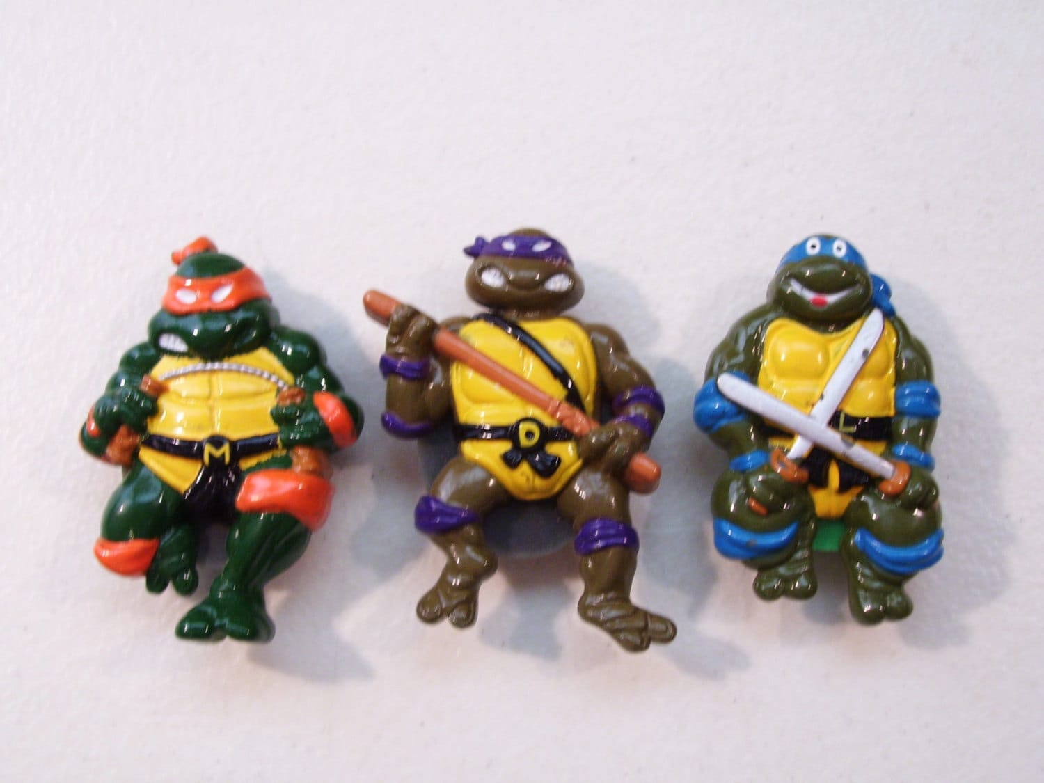 Teenage Mutant Ninja Turtles Lot of 3 Fridge Magnets Vintage