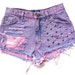 ONE OF A KIND High Waisted/ Light purple / Studded & Destroyed