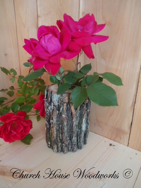 Tree Branch Vase Log Flower Holder for Rustic Weddings
