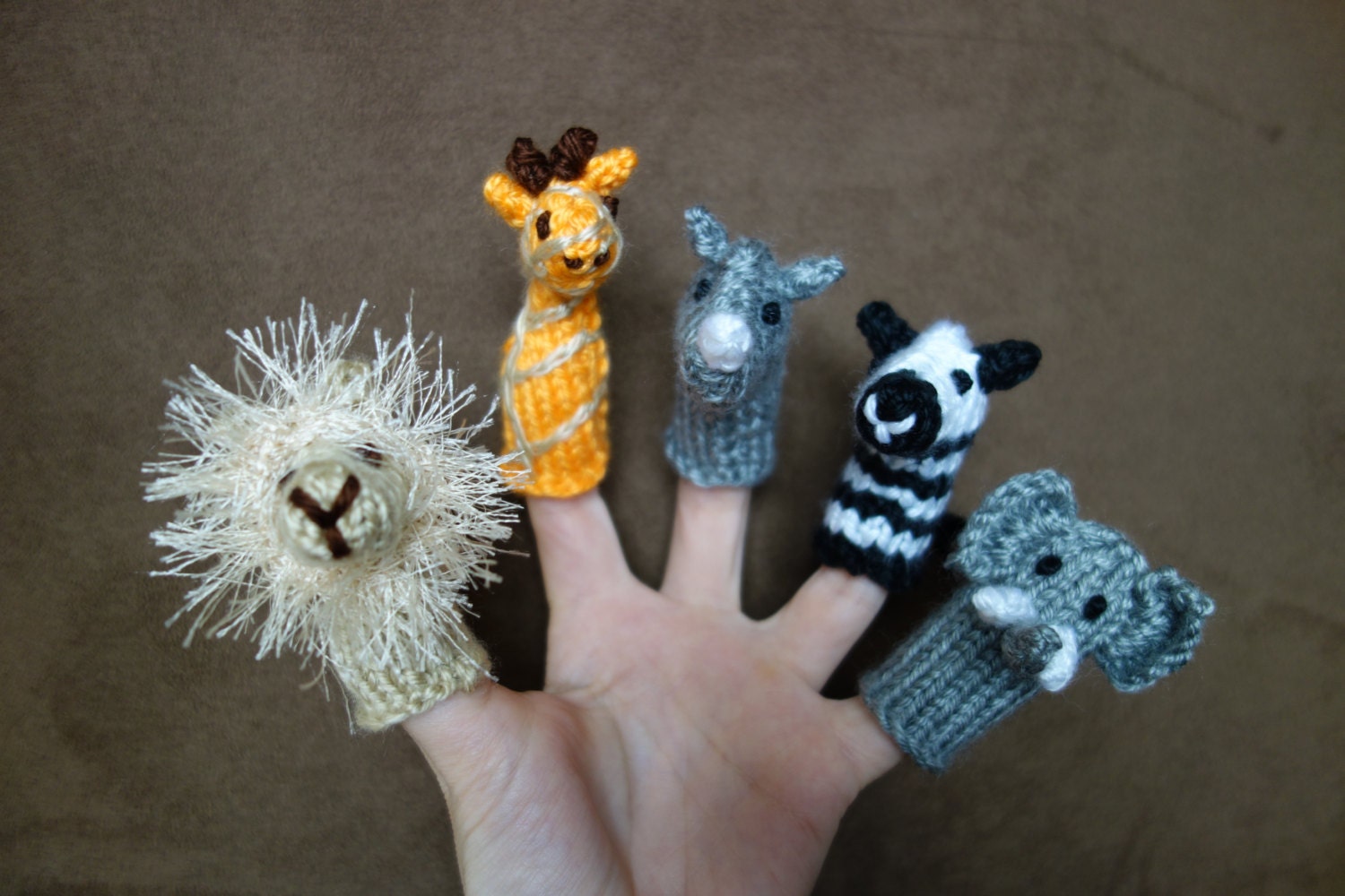 Wild Animal Zoo Safari Finger Puppets Kids Toy