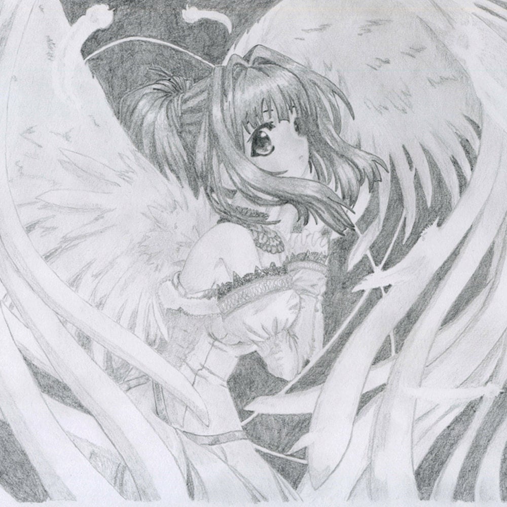 Anime. Manga Illustration Kawaii Pencil Drawing by InDarkCorners