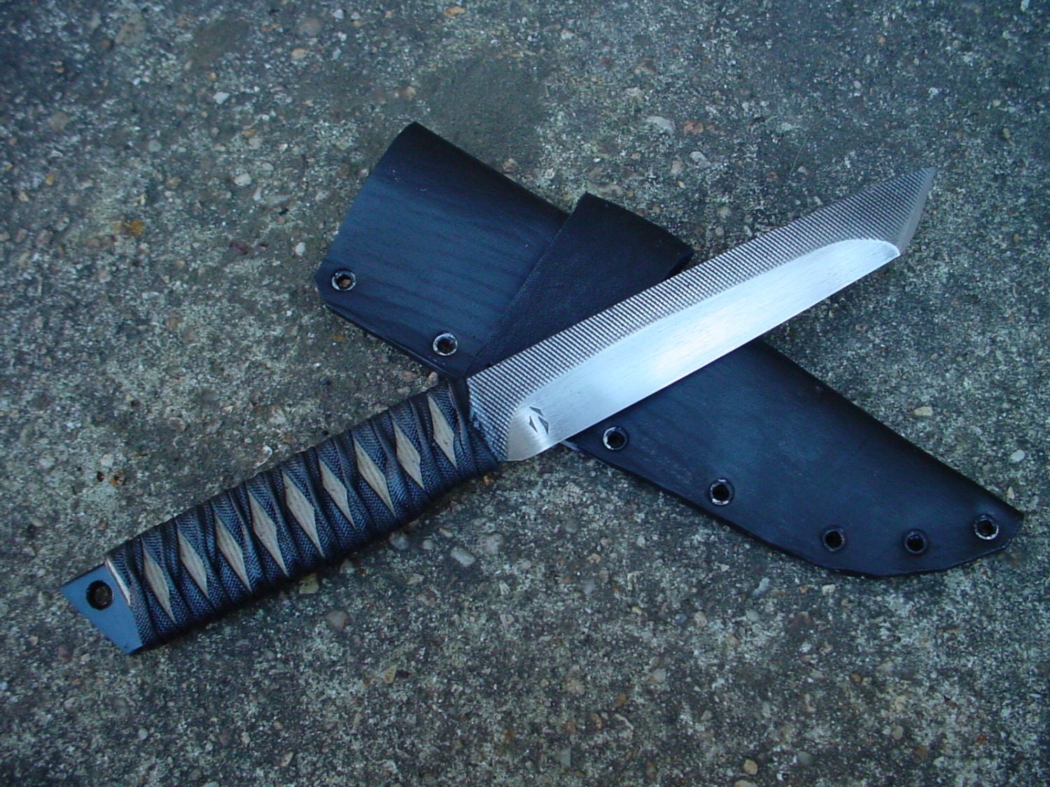 Custom Handmade Tactical/Self Defense Tanto Fixed Blade Knife