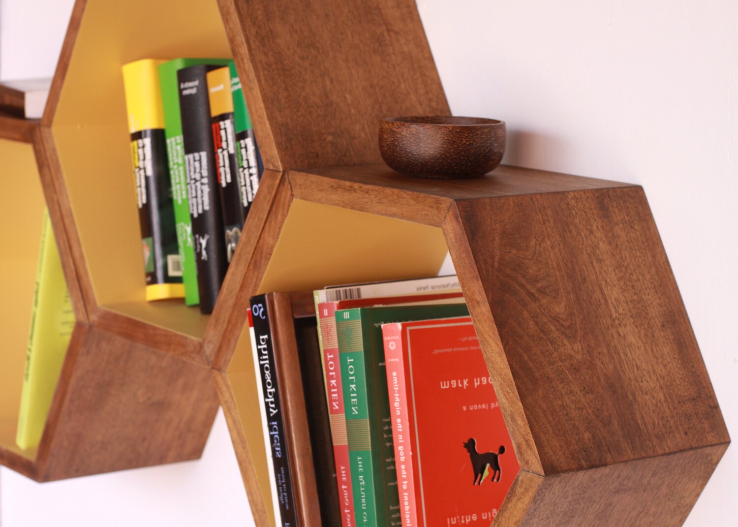 Wood Book Shelves Large Book Shelf by HaaseHandcraft