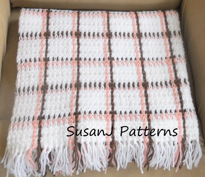 Crochet Pattern Baby Plaid Afghan