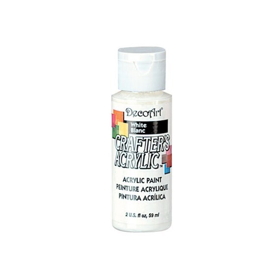 White DecoArt Crafters Acrylic Paint - 2 oz. Bottle - Art Craft Paint Supplies Il_570xn