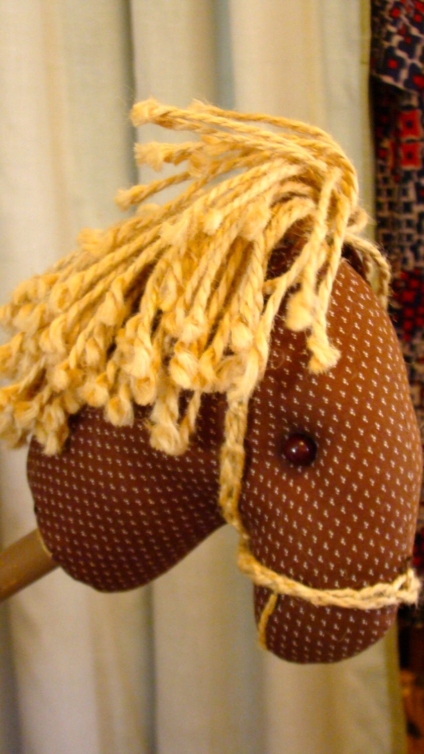 Vintage Stick Horse. Ride Toy. Hobby Horse. Hours of Active