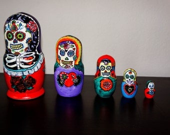 dia de los muertos nesting dolls