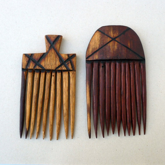African hair Combs. Handmade Wooden Afro Combs. Ethnic Hair