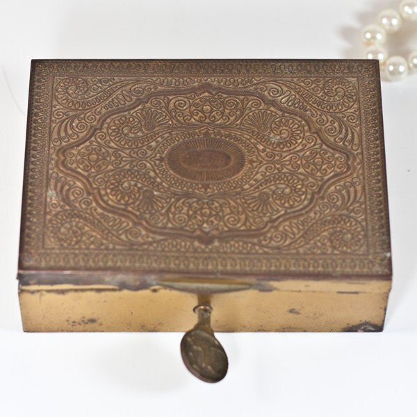 Jewelry Box with a Lock & Key HinduPersian Trinket
