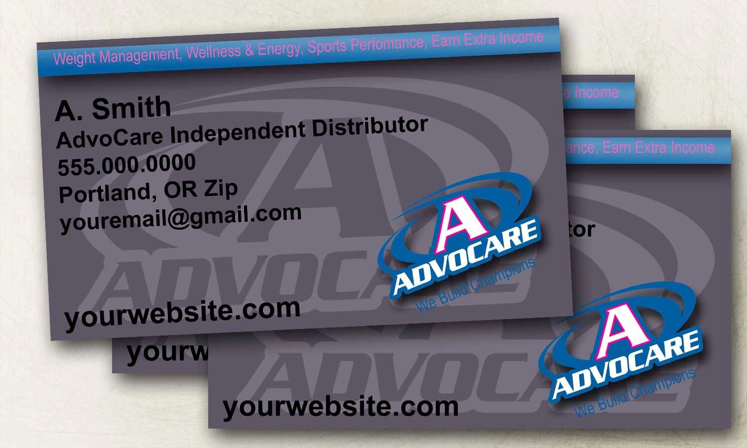 Custom AdvoCare Business Cards