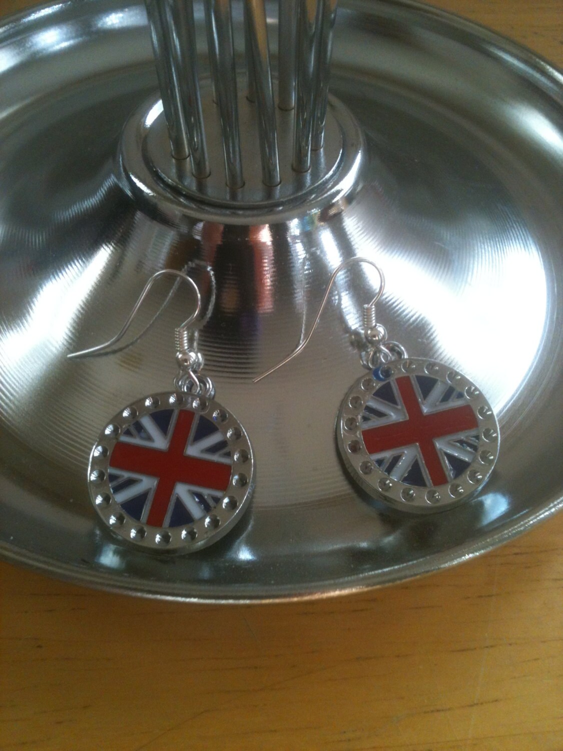 British Flag Union Jack Charm Earrings