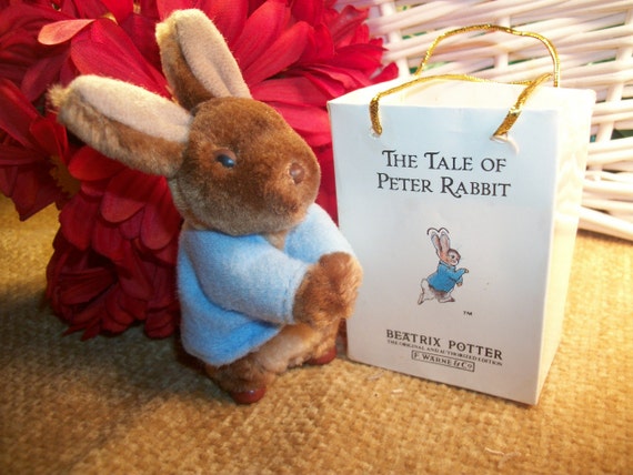 stuffed peter rabbit beatrix potter