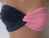 PADDED Spandex Bandeau -Bikini top-Swimwear -Swimsuit-Summer- Sun bathing-Twist