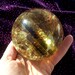 XL 4.5" Remarkable Smokey Citrine Crystal Sphere With Vivid Rainbows