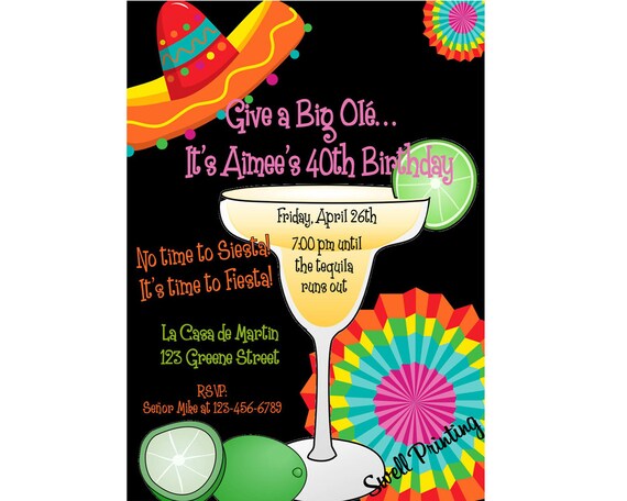 Margarita Party Invitations 1