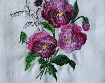 Set 2 ,Pansies Flowers Kitchen Towels Collection