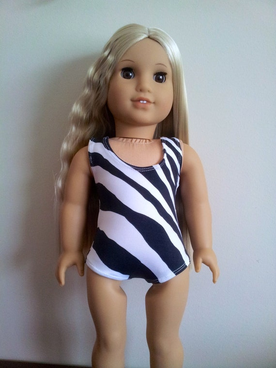 Zebra print Bathing suit for American Girl