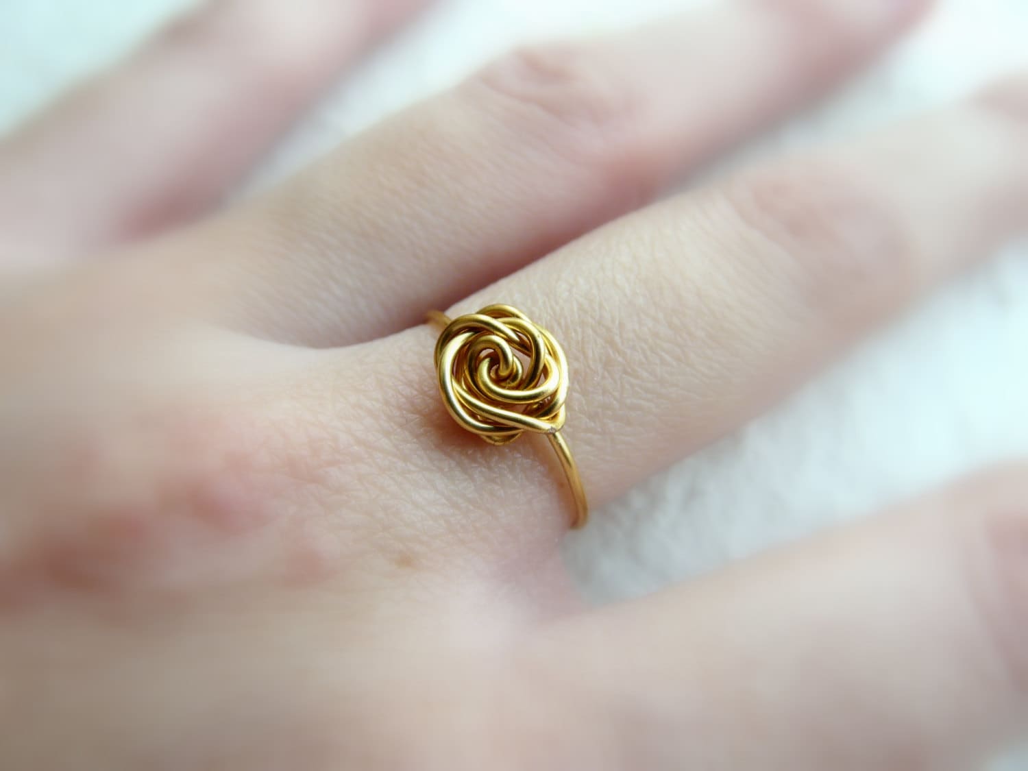 Charm ring Gold filled ring Dainty ring Rose ring Delicate