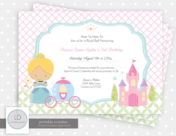 Cinderella Invitation Il_570xn