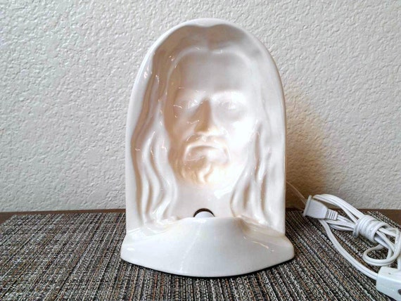 Jesus 3D Night Light Hologram Table Lamp by ZiLvintage on Etsy