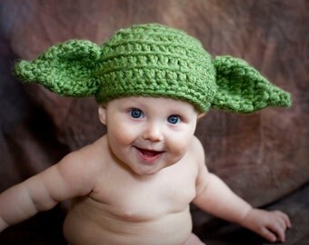 Yoda Hat, Star Wars, Yoda Costume, Baby, Child, Dobby, Toboggan, gifts, Beanie, Crochet, Adult, Kids, Toddler, Child, Hat, Girls, Boys