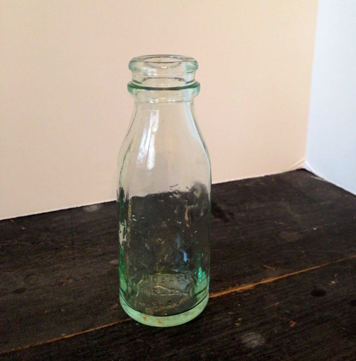 Green Glass Thomas Edison Battery Oil bottle